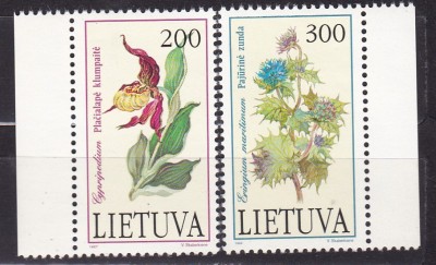 LITUANIA 1992 FLORA SERIE MNH foto