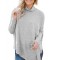 BL973-18 Bluza larga, usor asimetrica, cu guler inalt