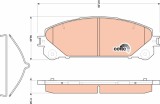 TRW GDB3484 COTEC set placute frana,frana disc