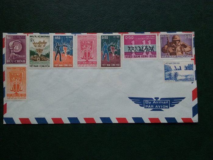 Plic par-avion cu timbre Vietnam-Sud-per.1960