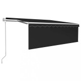 Copertina retractabila automat cu stor, antracit, 4,5x3 m