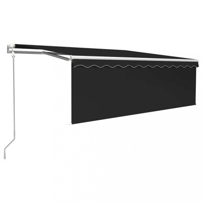 Copertina retractabila automat cu stor, antracit, 4,5x3 m foto