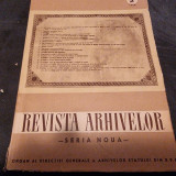 Revista Arhivelor, anul I, nr. 2, 1958