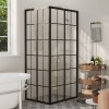 Cabina dus vidaXL 90x70x180cm, sticla securizata ESG, profil aluminiu, transparent/negru