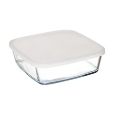 Vas sticla termorezistenta patrat cu capac plastic 1 L Simax 7476/D - Simax foto
