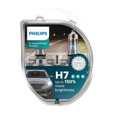 Bec Halogen H7 Philips X-TremeVision Pro 150, 12V, 55W, 2 buc foto