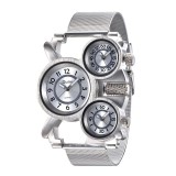 Ceas barbatesc de mana Oulm Quartz Casual Elegant Luxury Sport Multiple fuse orare Alb