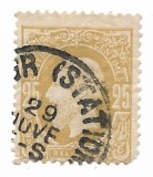 Belgia - Regele Leopold al II-lea, 1869-1880 - 25 C, obliterat