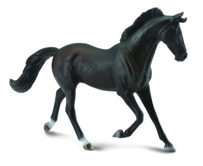 Figurina iapa thoroughbred neagra pictata manual xl collecta foto