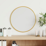 Oglinda de perete rotunda, auriu, &Oslash; 30 cm GartenMobel Dekor, vidaXL