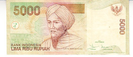 B11 13 - Bancnota foarte veche - Indonezia - 5000 rupii - 2001