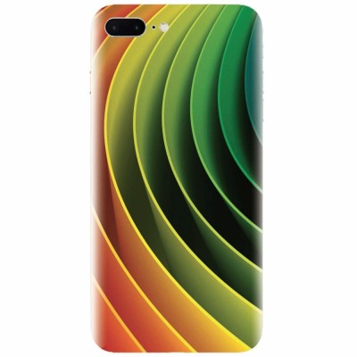 Husa silicon pentru Apple Iphone 8 Plus, 3D Multicolor Abstract Lines foto