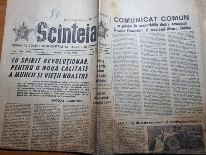 scanteia 13 mai 1981-art. si foto geoagiu bai,nehoiu buzau,orasul husi