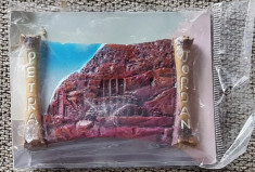 Magnet frigider Petra (Iordania), in tipla, 8x5 cm foto