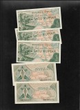 Rar! Indonezia 1 rupie rupiah 1960! unc pret pe bucata
