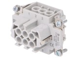 Conector HDC Mamă 500V 16A 6 PIN 6 PE 0.5-2.5mm&sup2;