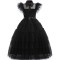 Rochie neagra model Wednesday, fete 120 cm, USSPY