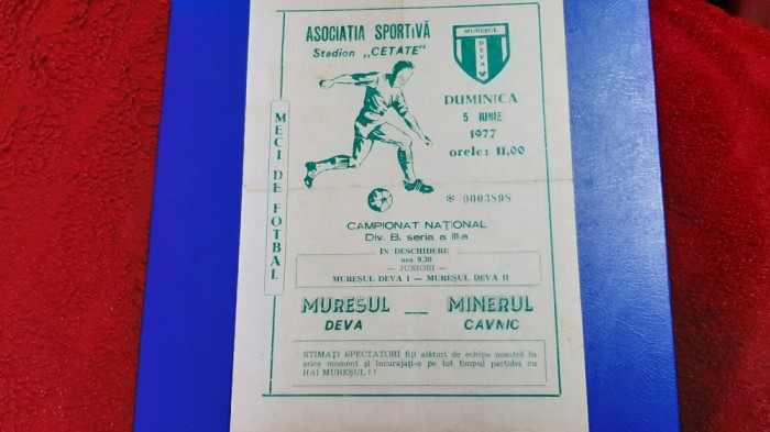 program Muresul Deva - Minerul Cavnic
