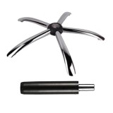Cumpara ieftin Set baza pentru scaun directorial, 60 cm si cilindru piston, gaz, pentru scaune birou, negru, 35 cm
