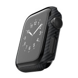 Husa Fibra Aramida Pitaka Air Case pentru Apple Watch Series 6 / SE / 4 / 5 40mm, Neagra KW1001A