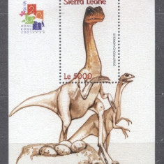 Sierra Leone 2001 Expo Hong Kong Dinosaurs perf. sheet MNH S.578
