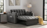 Canapea extensibila 2 locuri 140x77x90 cm Tapitata Stofa Gri Model One (cod:25085)