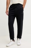 Armani Exchange pantaloni de trening din bumbac culoarea albastru marin, uni, XM001299 AF20934