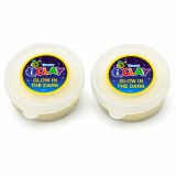 Cumpara ieftin Set 2 plastiline modelaj creativ, efect Glow in the Dark, uscare la aer, 2 x 18 g, alb fosforescent