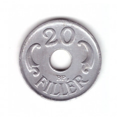 Moneda Ungaria 20 filler/filleri 1941, stare buna, curata