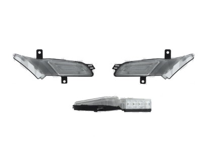 Set lampa semnalizare laterala PORSCHE CAYENNE (955/9PA), 2007-03.2010, cu parking light; LED; transparent; TUNING, foto