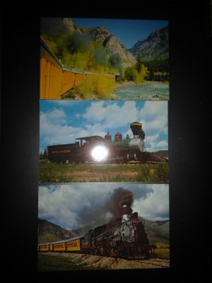 6 carti postale cu trenuri foto