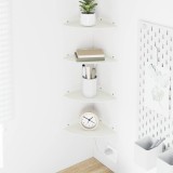 vidaXL Raft suspendat cu raft cu depozitare 4 pcs Alb 18 x 18 x 2 cm 8004097