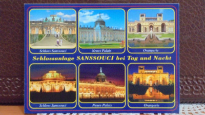 GERMANIA -SCHLOSSANLAGE SANSSOUCI-3 VEDERI A 3 CLADIRI IMPORTANTE ZIUA/ NOAPTEA foto