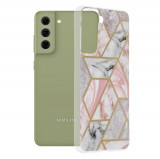 Cumpara ieftin Husa pentru Samsung Galaxy S21 FE 5G, Techsuit Marble Series, Pink Hex