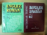 DICTIONAR TEHNIC , ENGLEZ - ROMAN VOL. I - II , ED. a II a revazuta si adaugita de CORNEL CINCU , NICOLAE MANDRESCU , DRAGOS PETRESCU ... , Bucuresti