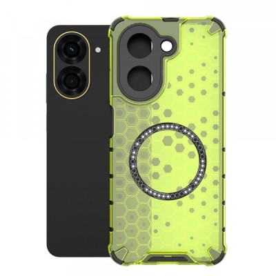 Husa MagSafe pentru Xiaomi Redmi A5 4G (Regional), Techsuit, HoneyComb Shield, Verde foto