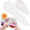Set 12 capace elastice, Silicon, 6 dimensiuni diferite, Transparent, Oem