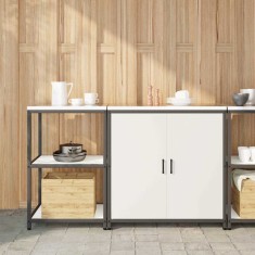 vidaXL Set de depozitare pentru bucătărie 2 pcs Alb 150 x 50 x 92 cm