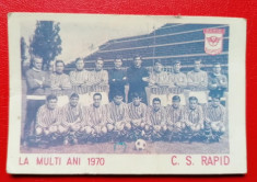 Lot 2 calendare fotbal Rapid Bucuresti 1970 1975 + Locomotiva foto