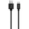 Cablu Date si Incarcare USB la MicroUSB Goui Classic, 3 m, Negru G-MC-01K3