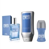 Set Individual Blue pentru EL, Apa de toaleta + Gel de dus + Roll-on