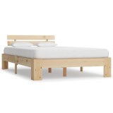 Cumpara ieftin Cadru de pat cu tablie, 140x200 cm, lemn masiv de pin