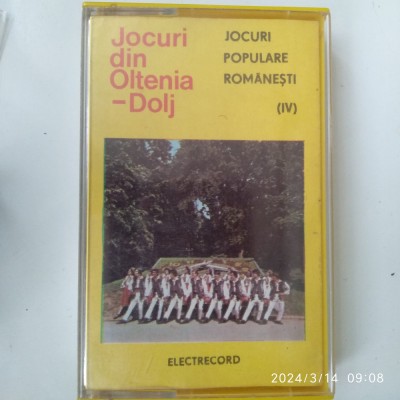 -Y- CASETA ORIGINALA ELECTRECORD - JOCURI DIN OLTENIA -DOLJ (NM) RARA ! foto