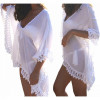Tunica, Rochie de plaja aerisita, usoara si delicata, culoare Alba, dimensiune Universala, AVEX