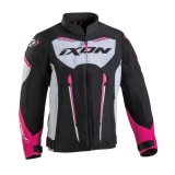 Cumpara ieftin Geaca (jacheta) motociclete copii Racing/Roadster Ixon vara model Striker AIR KID culoare: negru/alb/fuchsia (roz) 6 ani