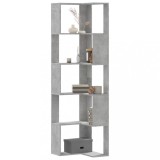 VidaXL Bibliotecă 5 niveluri gri beton 50x50x179cm lemn prelucrat 852585