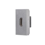 Cumpara ieftin Priza HDMI modulara 1M Luxion gri, standard italian pentru rame din sticla