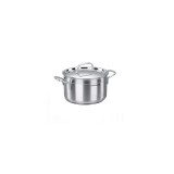 Oala cu capac din inox, 24X12cm 5,5litri, compatibila cu toate tipurile de aragaz, Korkmaz