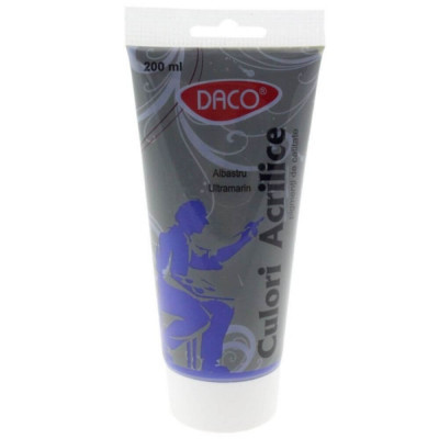 Vopsea Acril Albastru Ultramarin DACO, 200 ml, Tempera Acrilica, Culori Acrilice, Vopsea Acrilica, Vopsele Acrilice, Tempera Acril, Vopsea Albastra Ac foto