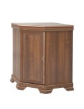 Comoda pe colt pentru living VMN1, Pal Melaminat, cu o usa, o polita, cu elemente din MDF, Nuc